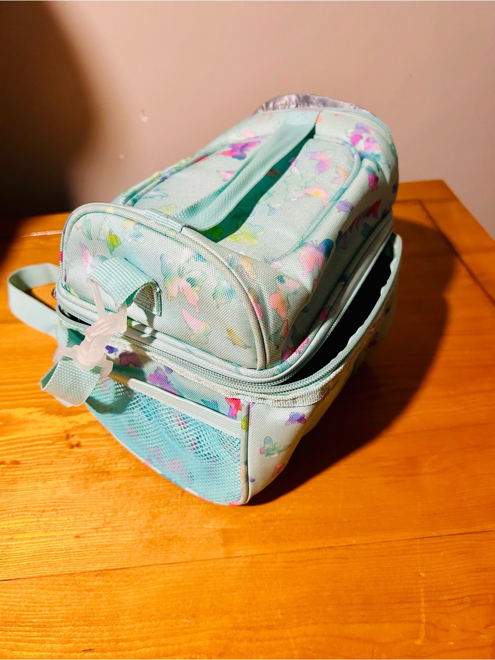 FREE! Mint Green Floral Double-Decker Lunch Bag
